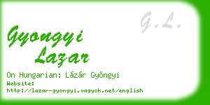 gyongyi lazar business card