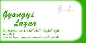 gyongyi lazar business card